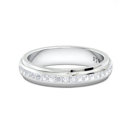 Princess diamond wedding ring Diamond Band in 18kt White Gold AU